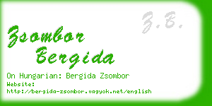 zsombor bergida business card